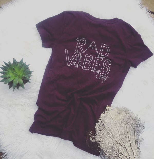 Image of Rad vibes V-neck tee shirt