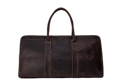 Image of 22'' Handmade Large Leather Travel Bag, Duffle Bag, Weekender Bag MG32
