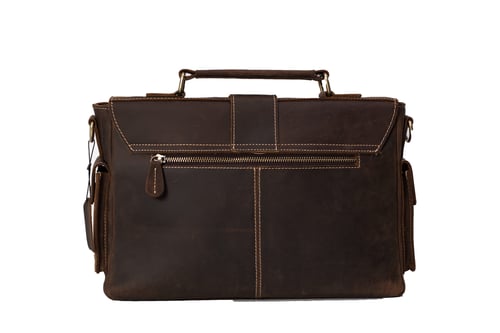 Handmade Genuine Natural Leather Briefcase, Men's Messenger Bag ...