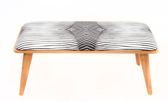 Image of ABSTRACT BLACK AND WHITE MODERN BENCH