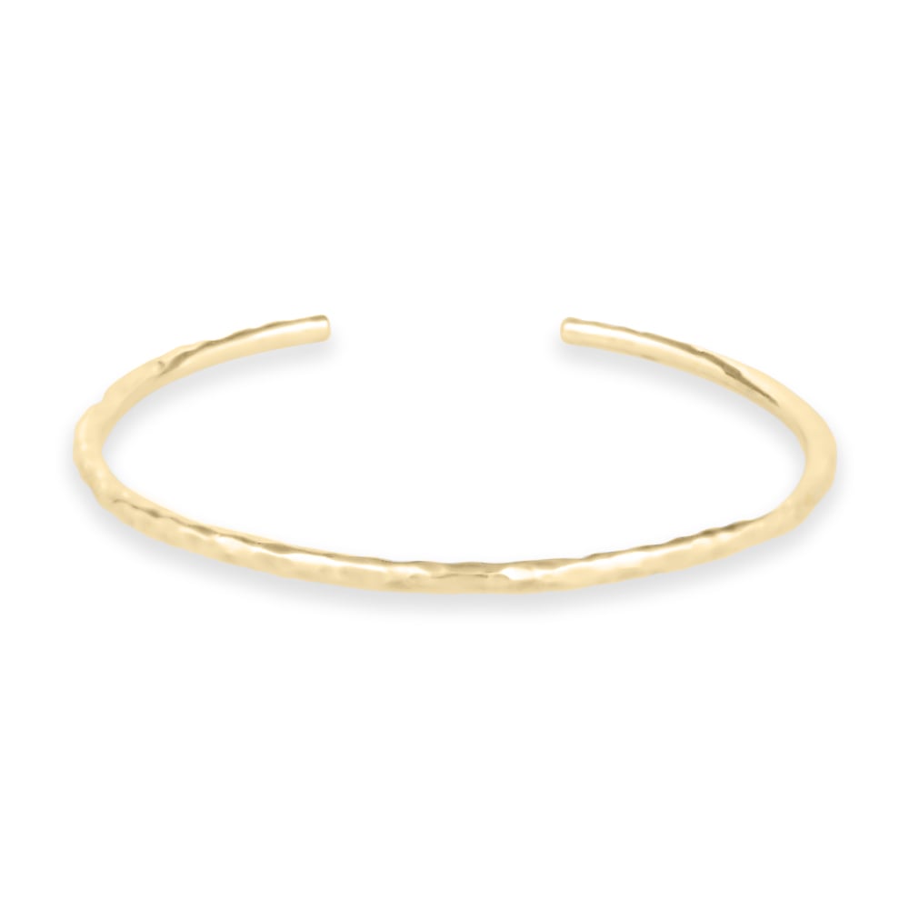 NauticalWheeler — Hammered Cuff Bracelet Gold