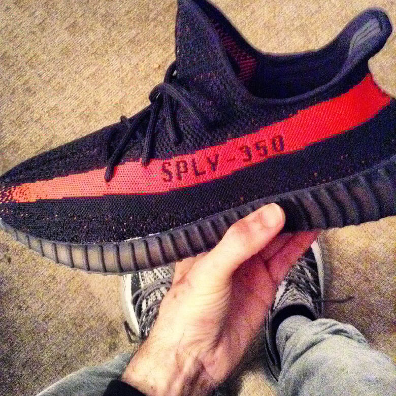 Image of Adidas  YEEZY boost 350 V2 Red/Pink black