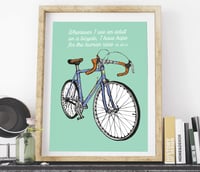 Image 3 of Green bike print - A4 or A3