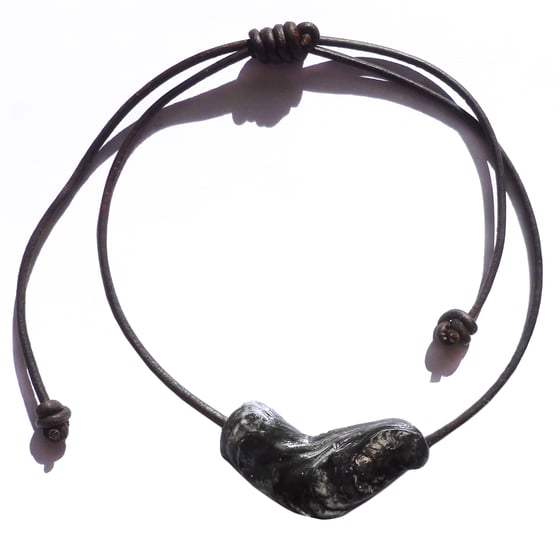 Image of Leather & Shell Necklace