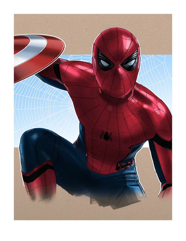 Image of SPIDERMAN: 8 1/2" x 11" OPEN EDITION COLLECTIBLE Giclée PRINT