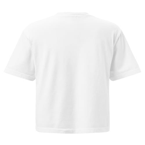 Image of Women’s heavyweight boxy tee Yoga cat