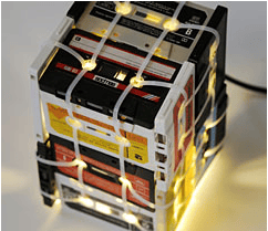 Small Cassette tapes lamp