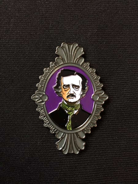 Image of Edgar Allan Poe Brooch Pin