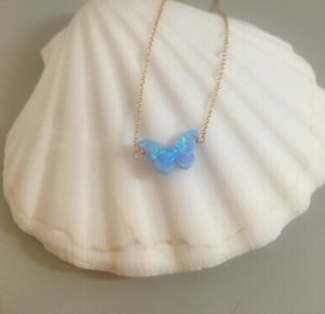Image of Opal Butterfly Necklace 