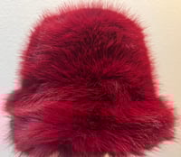 Red Fluffy Fur Bucket Hat