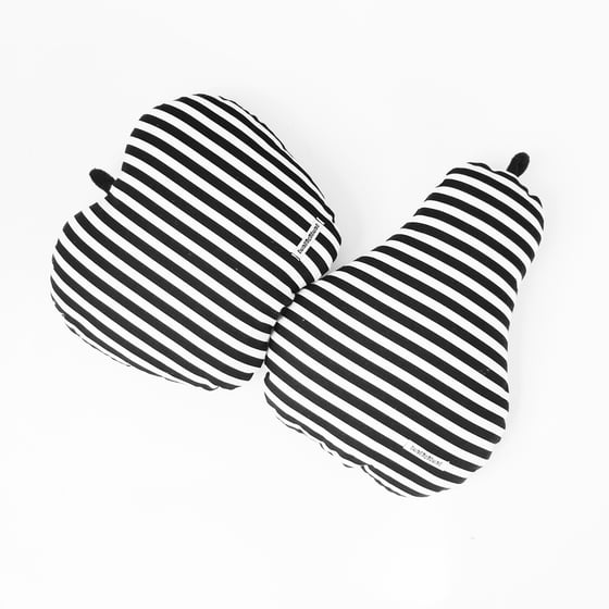 Image of Stripy Cushion - PEAR or APPLE