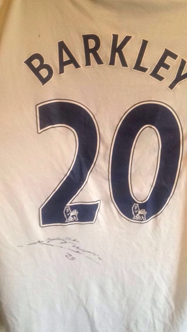 Image of Hand signed Ross Barkley 3rd shirt 13/14 