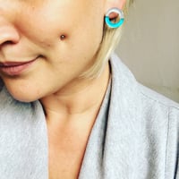 Image 3 of Náušnice / Earrings DoubleCircle color n grey