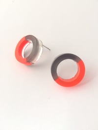 Image 4 of Náušnice / Earrings DoubleCircle color n grey