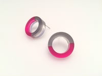 Image 5 of Náušnice / Earrings DoubleCircle color n grey