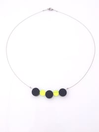 Image 1 of Náhrdelník / Necklace Black - fluorescent green