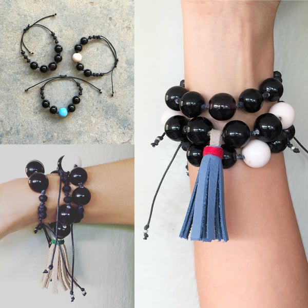 Image of BC Tassel Bracelet & Stack Bracelet