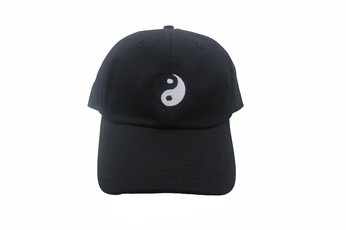 Image of Ying & Yang Adjustable Baseball Hat (Black)