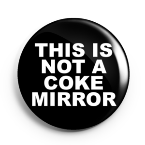Image of 2.25 inch This Is Not A Coke Mirror Compact Mirror w/ a velvet bag