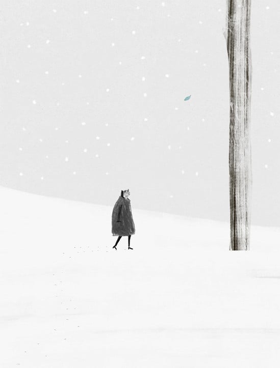 Image of Winter Leaf Print