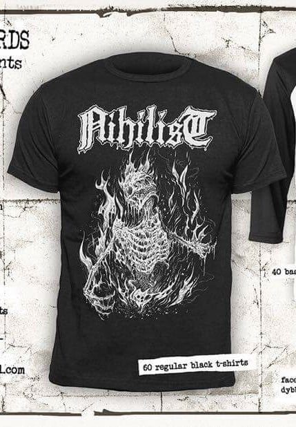 Image of Nihilist - Severe burn official black Tshirt. (Pre-order).