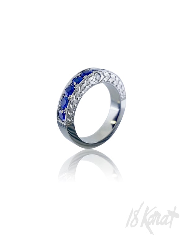Alex's Sapphire Wedding Band - 18Karat Studio+Gallery