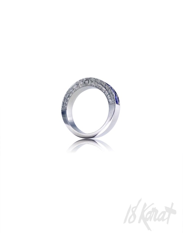 Alex's Sapphire Wedding Band - 18Karat Studio+Gallery