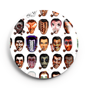 Image of 2.25 inch Bob Dobbs/Church of the Subgenius Button/Magnet/Bottle Opener/Compact Mirror