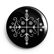 Image of 2.25 inch Papa Legba Veve Button/Magnet/Bottle Opener/Compact Mirror