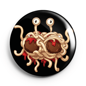 Image of 2.25 inch Flying Spaghetti Monster Button/Magnet/Bottle Opener/Compact Mirror