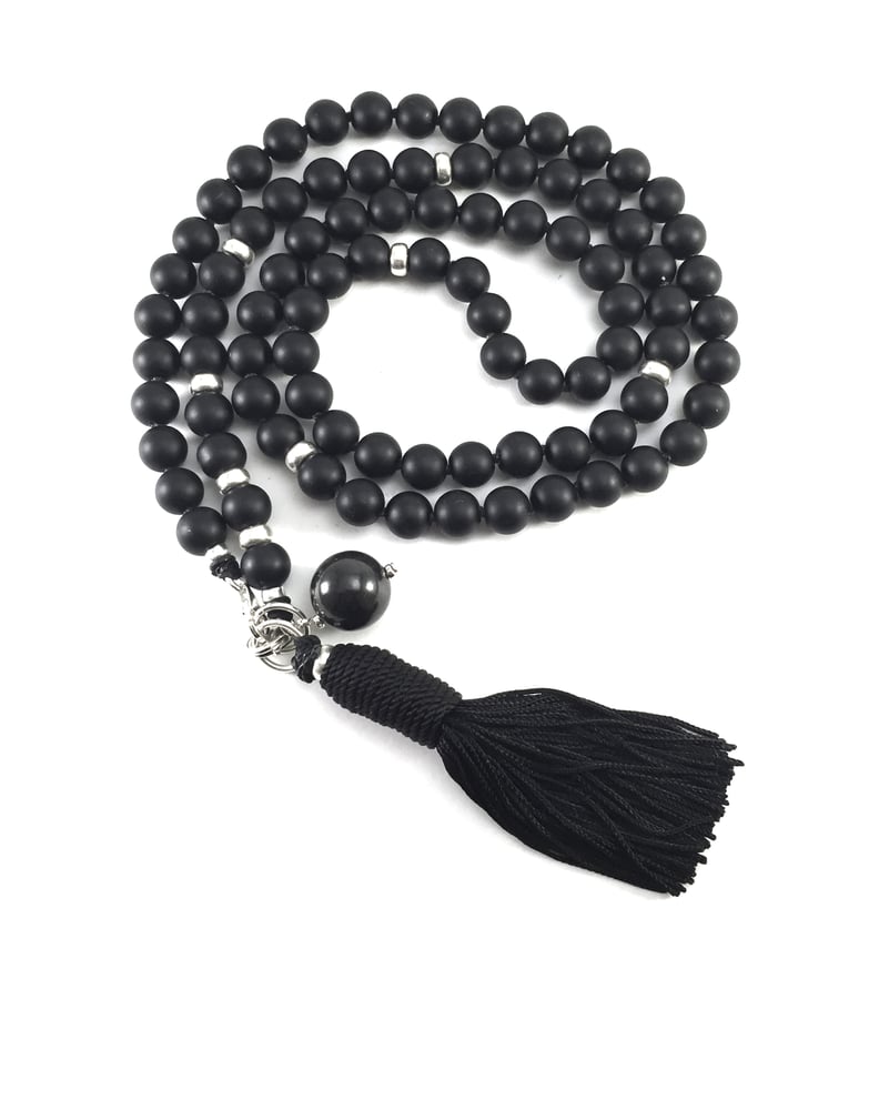 Image of Double Infinity Black Onyx Mala 88 