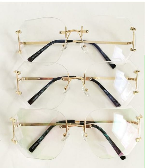 Image of Crystal Clear Rimless Square Frames