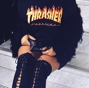 Image of THRASHER Flame Tee