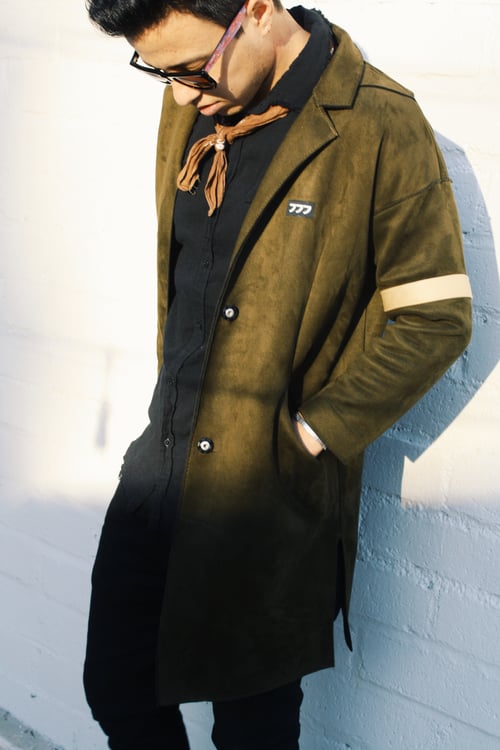 Image of DARK SWAMP ULTRA-SUEDE COAT