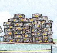 Image 3 of Pots on Deck  8 1/2" X 11"