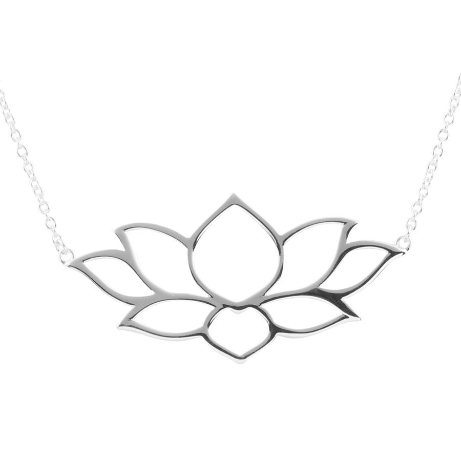 Image of Sterling Silver Lotus Necklace