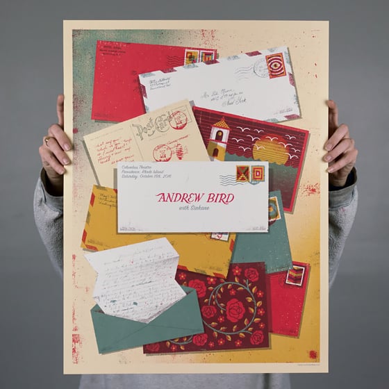 Image of Andrew Bird Concert Poster - Letters