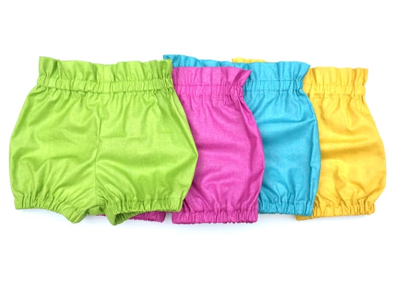 Image of High Waisted Bloomers - Glitzy Metallic Yellow/Pink/ lime/Aqua - Nappy Cover Diaper