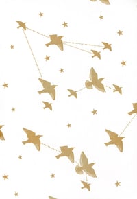 Image 2 of Star-ling Wallpaper - Snow & Gold