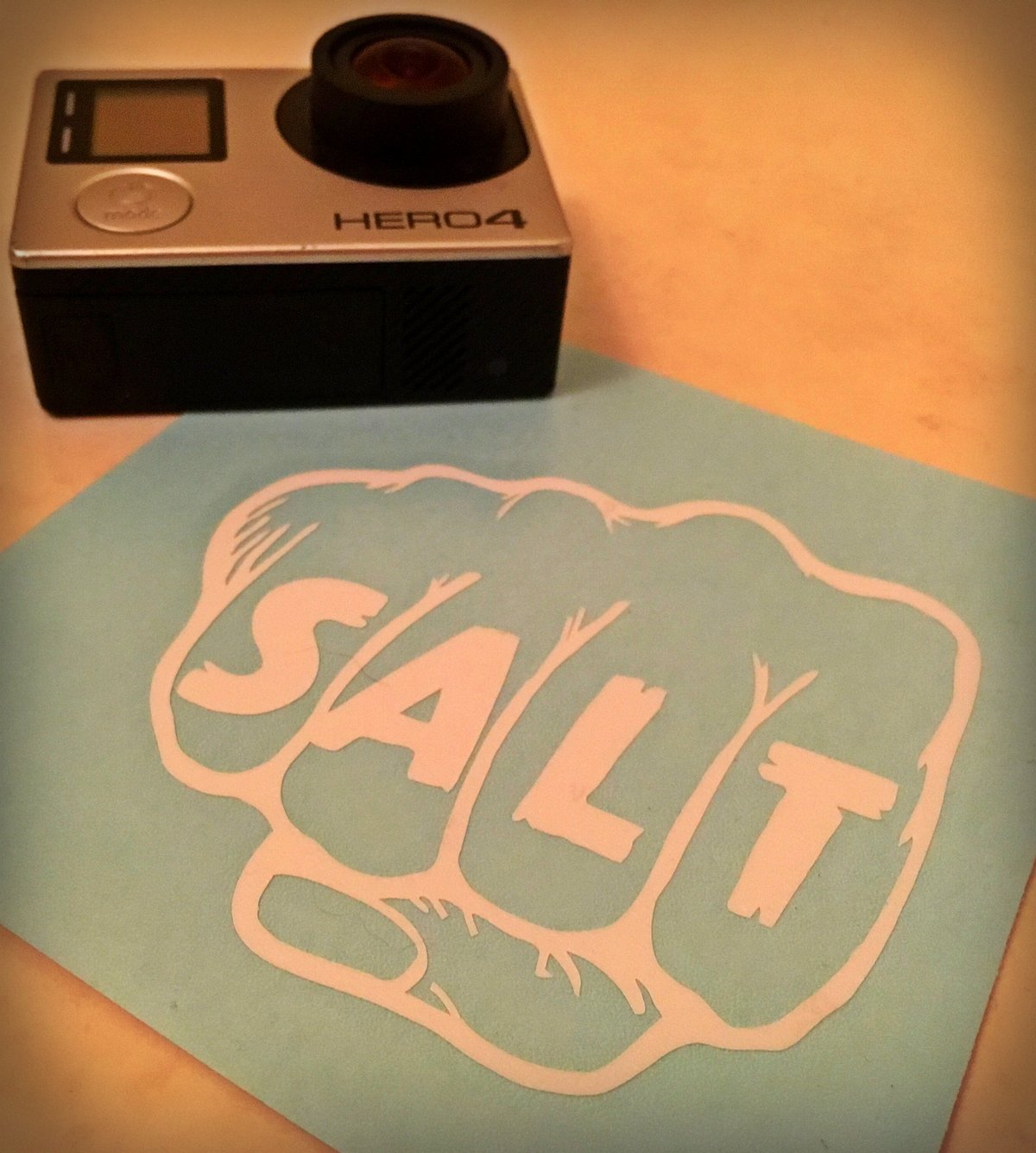 Image of 3" SALT Fist Transfer Decal (White)