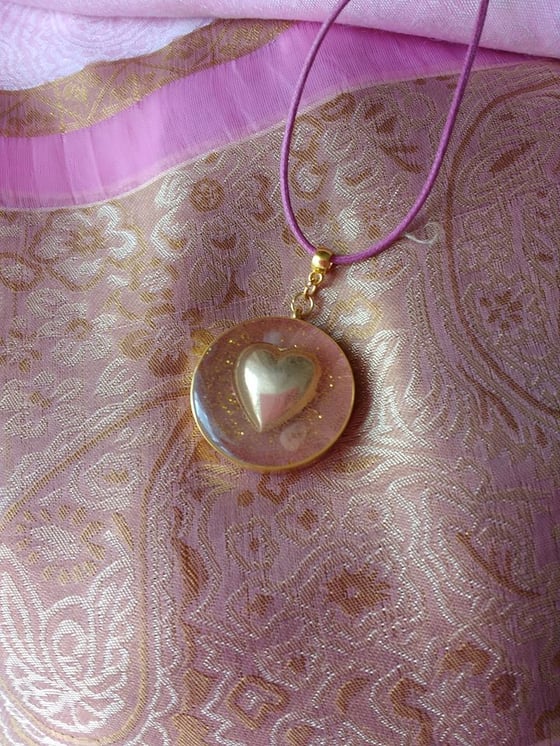 Image of DustyPink Round Pendant