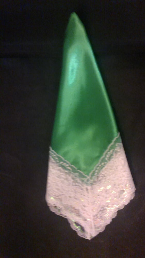 Image of SATIN AND LACE HANKIE