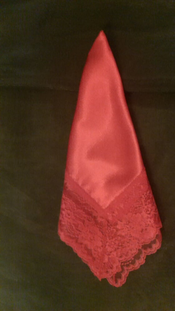 Image of SATIN AND LACE HANKIE