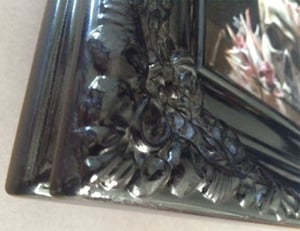 Image of Skull with Cymbidium Orchids - Framed Original Painting