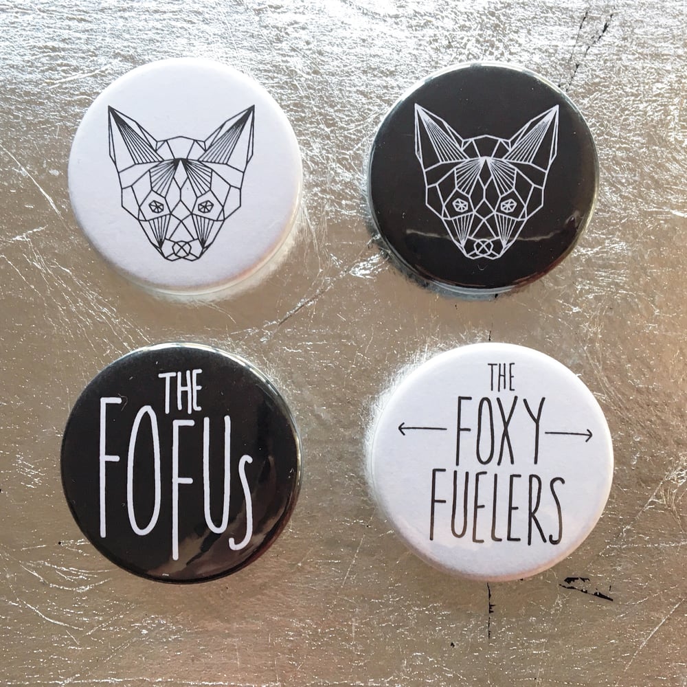 Image of Foxy Badge pack - White & Black