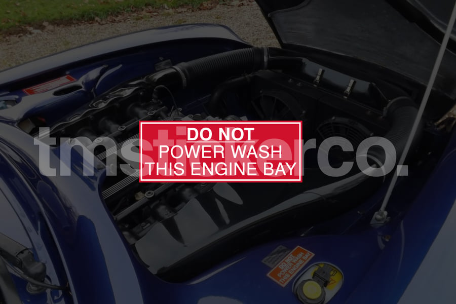 Image of TVR 'DO NOT' Engine Bay Sticker