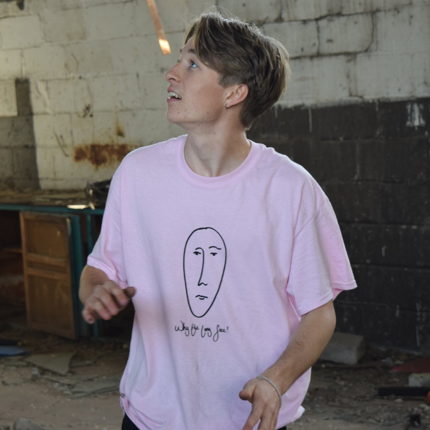 Image of Why The Long Face Tee in Pink