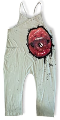 Image 1 of “YIN YANG” CUSTOM HAND PAINTED BAGGY ROMPER LARGE