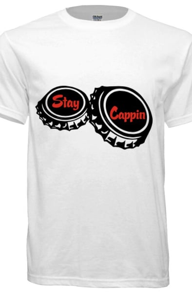 Image of Stay Cappin Logo Tee (White)
