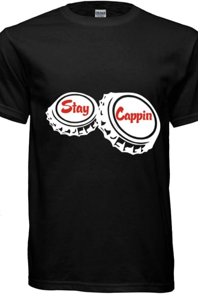 Image of Stay Cappin Logo Tee (Black)
